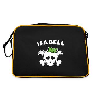 Pirate Isabell Design for Girls and Women - Retro Bag - black/gold - Back
