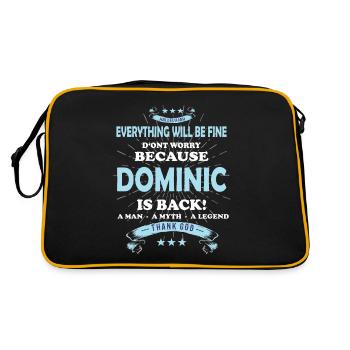 Everything's going to be alright, because Dominic Is there Outfit - Retro Bag - black/gold - Back