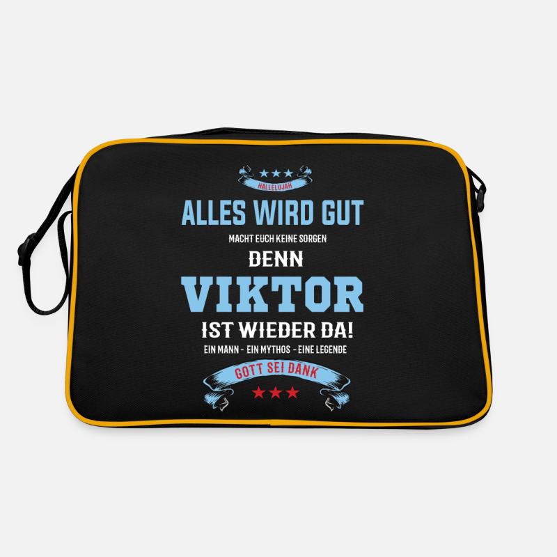 Alles wird gut denn Viktor Ist da Outfit Retro Tasche