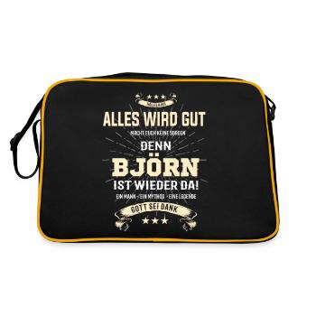 Tout va bien se passer, parce que Björn Ist da Outfit - Sac Retro - noir/or - Dos