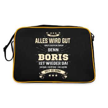 Everything's going to be alright 'cause Boris Is Here Outfit - Retro Bag - black/gold - Back