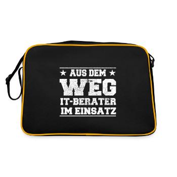 Out of the Way IT Consultants in Action Design - Retro Bag - black/gold - Back