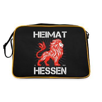 Home Hesse, Design avec les Lions de Hesse - Sac Retro - noir/or - Dos
