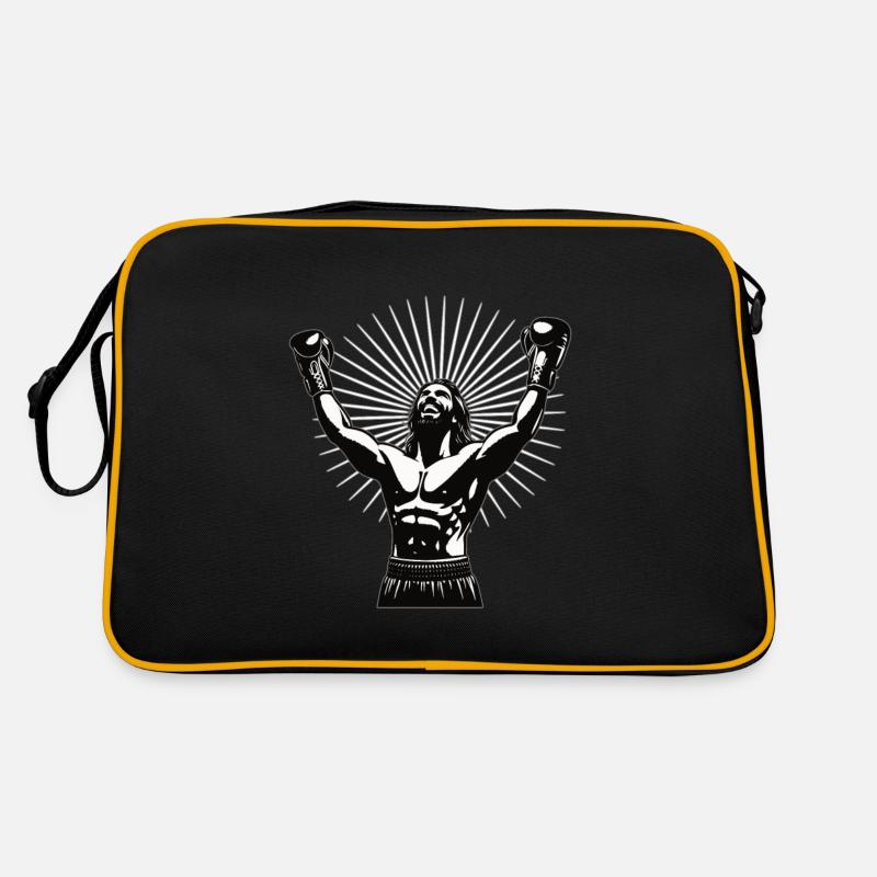 Jesus Boxer with Victory Pose - cool boxing design Retro Bag