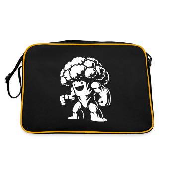 Cauliflower - Strong Vegetable Design - Retro Bag - black/gold - Back
