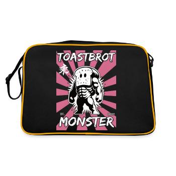 Pain grillé Monster Kaiju Design pour Japon Monster F - Sac Retro - noir/or - Dos