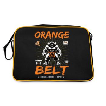 Orange Belt in Martial Arts Design - Orange Belt - Retro Bag - black/gold - Back