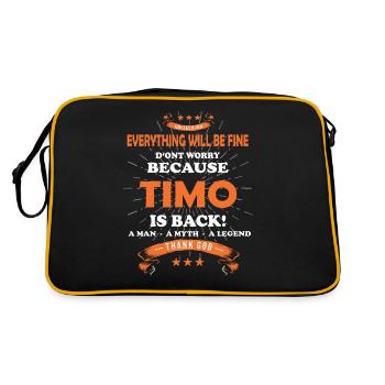 Everything will be fine Timo Is back - Retro Bag - black/gold - Back