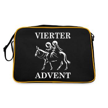 Fourth Advent – Mary and Joseph on a journey - Retro Bag - black/gold - Back