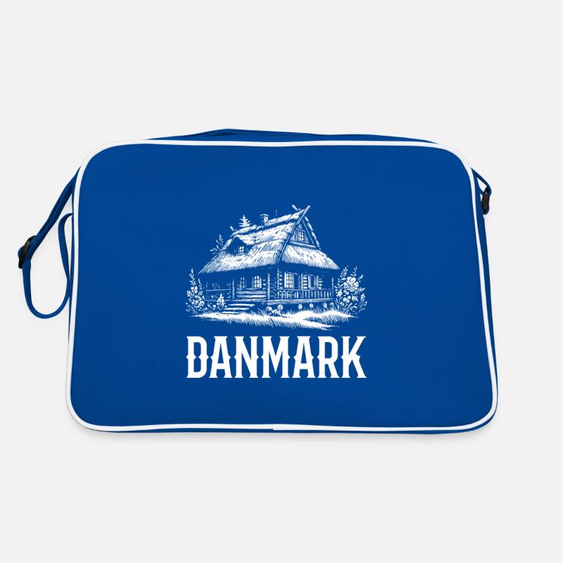 Danemark Nature Maison en bois avec toit de chaume Sac Retro