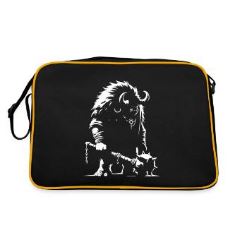 Conception de silhouettes d’orcs, d’ogres et de dangereux - Sac Retro - noir/or - Dos