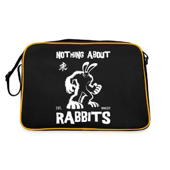 Nothing About Rabbits – Strong Rabbit Design - Retro Bag - black/gold - Back