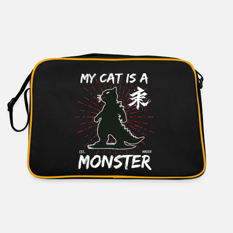 Chats Kaiju Design pour chats et fan de monstres Sac Retro