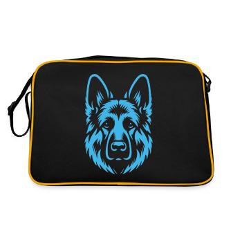 Conception simple de berger bleu - Sac Retro - noir/or - Dos