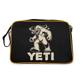 Yeti – Feel the Himalaya - cool monster design - Retro Bag - black/gold - Back
