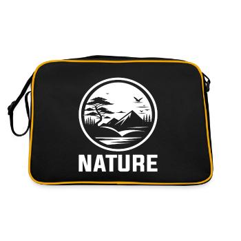 Nature - Pour la protection de l’environnement et les amoureux des paysages - Sac Retro - noir/or - Dos