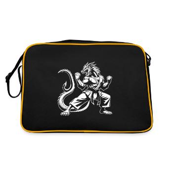 Martial Arts Dragon – Power and Legend - Retro Bag - black/gold - Back
