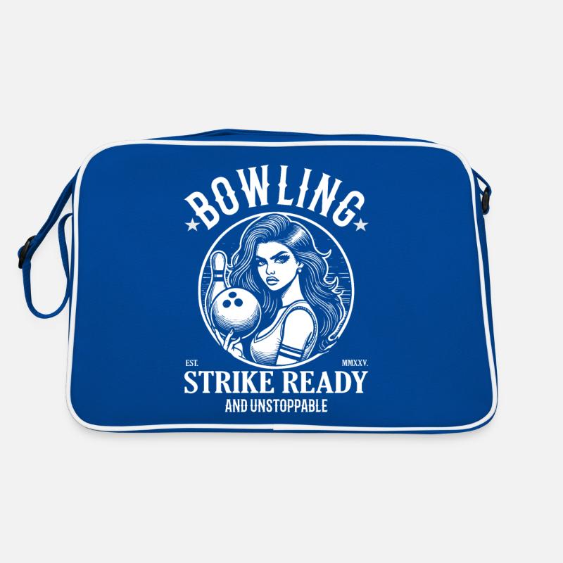 Bowling Strike ready and unstoppable Retro Tasche