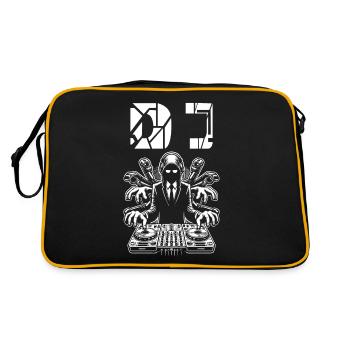 Techno DJ – Beat Maker Design - Sac Retro - noir/or - Dos