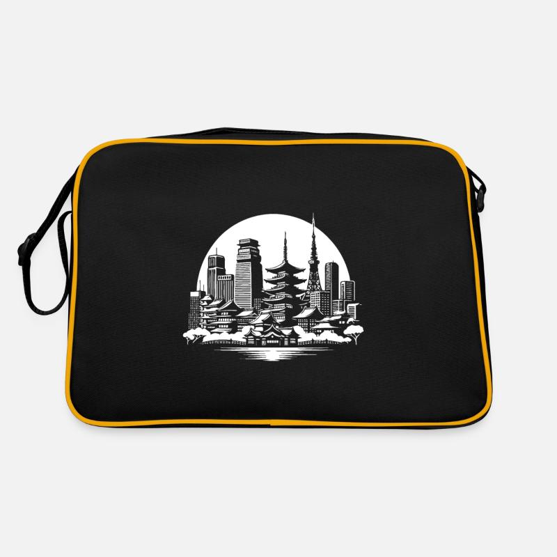 Asian Metropolis – Skyline Design Retro Bag