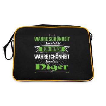 True beauty comes from Niger design - Retro Bag - black/gold - Back