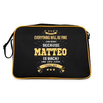 Everything will be fine Matteo Is back - Retro Bag - black/gold - Back