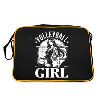 Volleyball Girl – Design pour le joueur de volley-ball - Sac Retro - noir/or - Dos