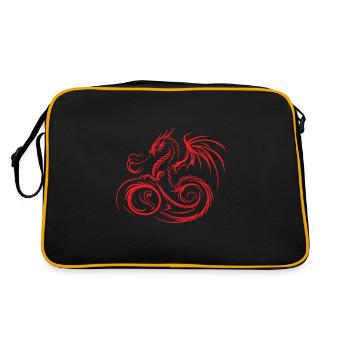 Red Dragon Mystical, Powerful and Majestic - Retro Bag - black/gold - Back