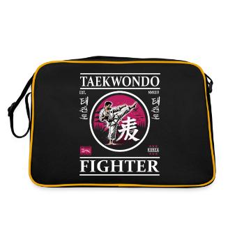 Combattant de taekwondo – Force, concentration, perfection - Sac Retro - noir/or - Dos