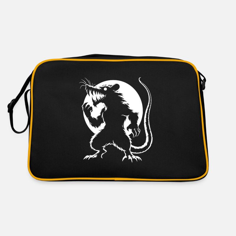 Gefährliche Ratte im Vollmond, Cooles Comic-Design Retro Tasche