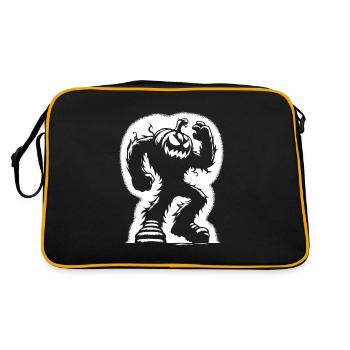 Halloween – Monster Pumpkin Alert! - Retro Bag - black/gold - Back