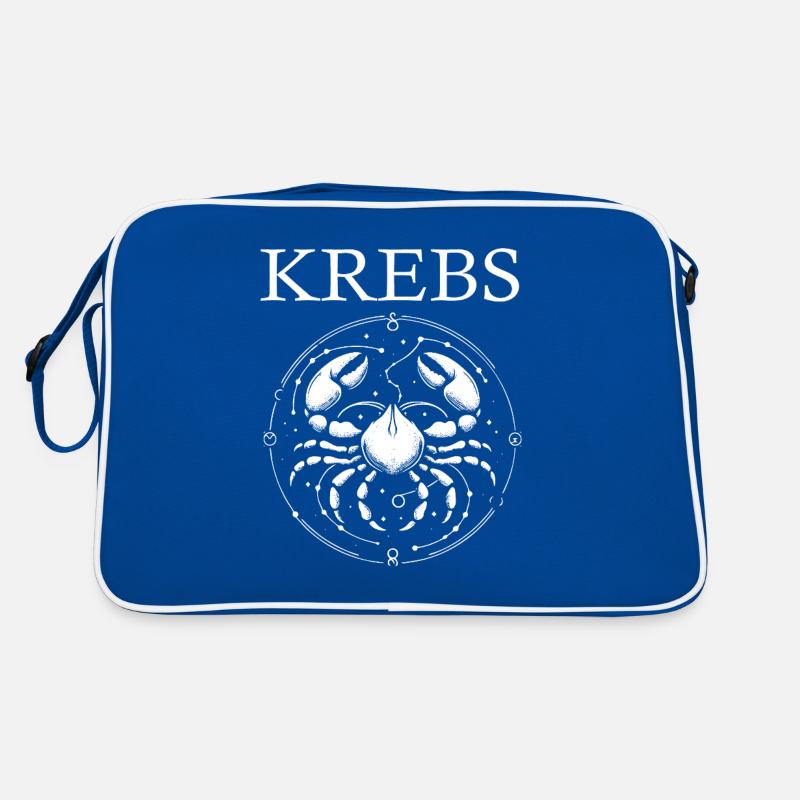 Sternzeichen Krebs Design Retro Tasche