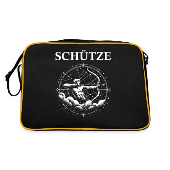 Conception du signe du zodiaque Sagittaire - Sac Retro - noir/or - Dos