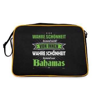 La vraie beauté vient du design des Bahamas - Sac Retro - noir/or - Dos