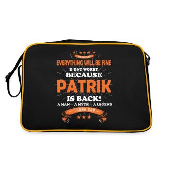 Everything will be fine Patrik Is back - Retro Tasche - Schwarz/Gold - Hinten