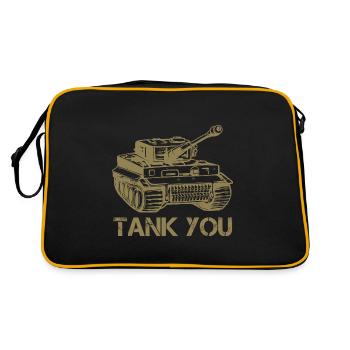Tank Merci Tank vous - Sac Retro - noir/or - Dos