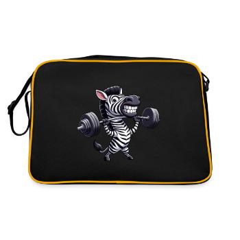 Zebra Dumbbell Fitness Weight Lifting - Retro Bag - black/gold - Back