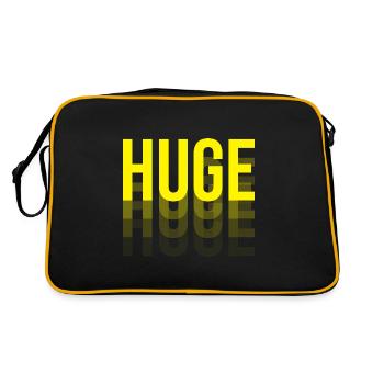 Huge Typo Design Gift - Retro Bag - black/gold - Back