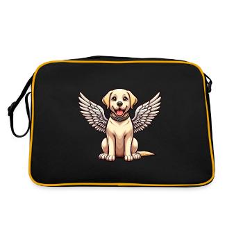 Labrador Retriever Comic Angel - Sac Retro - noir/or - Dos