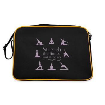 Repoussez les limites, pas les années : inspiration yoga - Sac Retro - noir/or - Dos