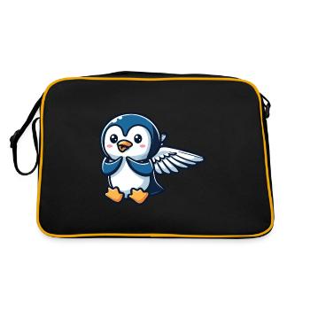 Celestial Penguin Wings - Retro Bag - black/gold - Back