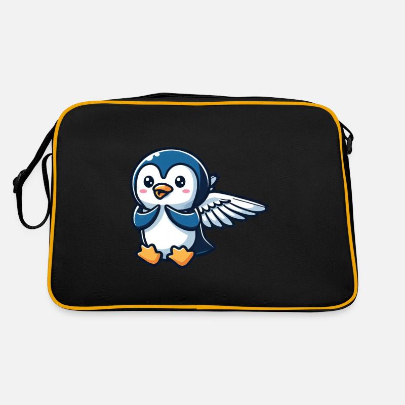 Celestial Penguin Wings Retro Bag