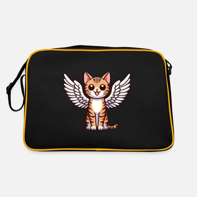 Bengal Cat Angel - Graceful Cat with Wings Retro Bag