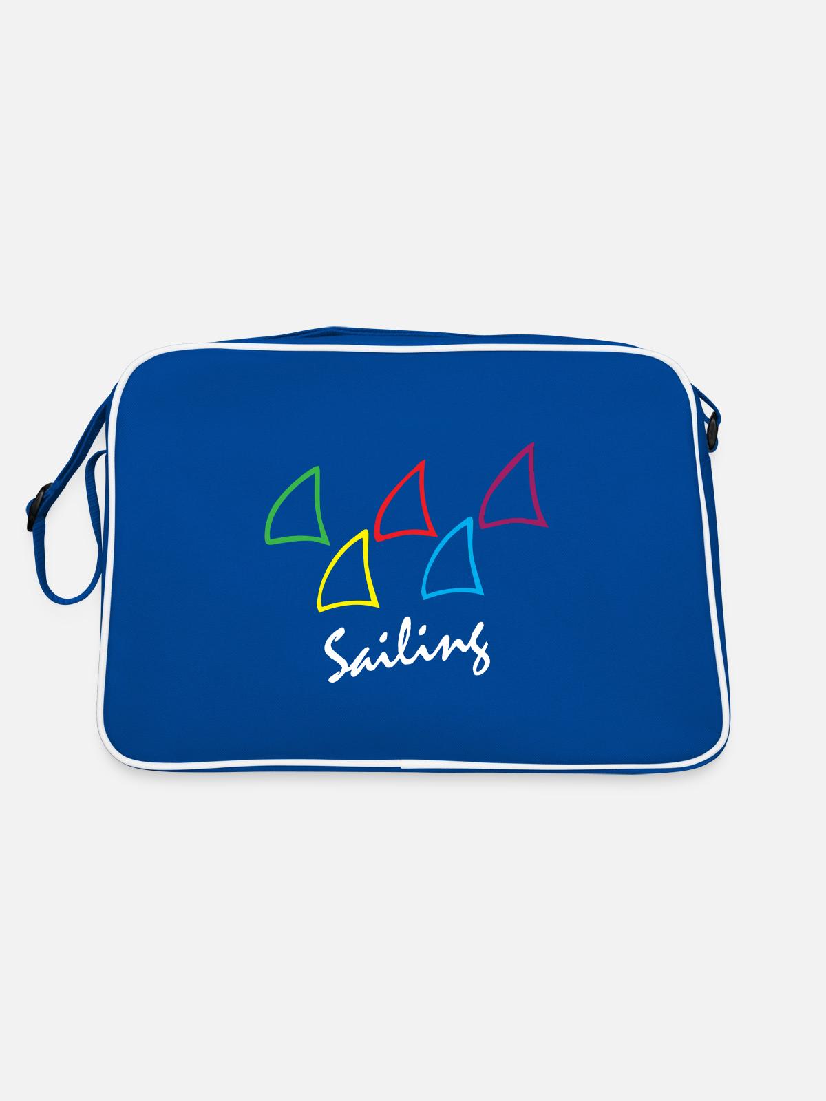 Sailing - Retro Bag - blue/white - Back