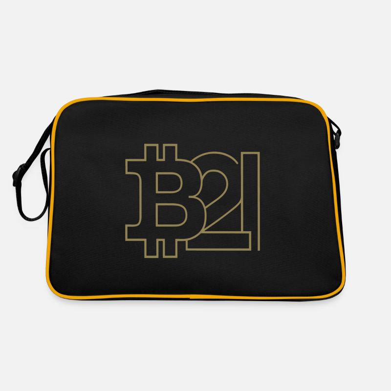 Bitcoin Silhouette 21 millions de devises Sac Retro
