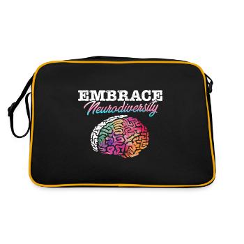 Autism Awareness I ADHD I ASD I Embrace - Retro Bag - black/gold - Back