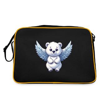 Ours polaire céleste : la force douce rencontre l’ange - Sac Retro - noir/or - Dos