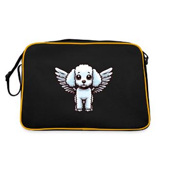 Poodle Angel - Chien élégant avec des ailes - Sac Retro - noir/or - Dos