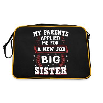 Mes parents m'ont appliqué pour un nouvel emploi - Grande soeur - Sac Retro - noir/or - Dos