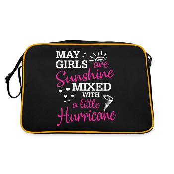 Que les filles soient ensoleillées avec un ouragan - Sac Retro - noir/or - Dos